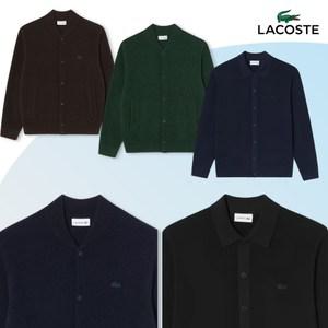 [백화점정품] 라코스테 가디건 반카라  V넥  모100% 캐시미어 선물포장