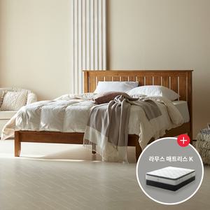 [롯데백화점]마이엘가구 아폴론 원목 침대 프레임 킹사이즈 K (매트포함)