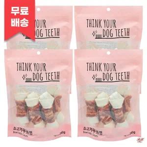 더주스 띵독 소고기 딩고 우유껌 6P x 4개 강아지 이갈이 개껌 간식 띵크유어독티스