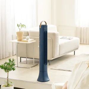 엔뚜마노 레더스트랩 리모콘형 이동식 슬림 타워팬 EM-2200TF 네이비