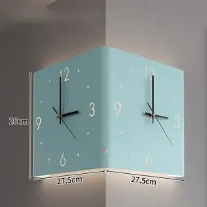 [월데코] 인테리어 양면 코너 무소음 벽시계03