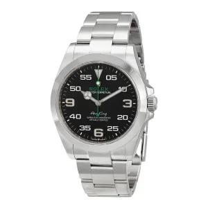Rolex 롤렉스 에어킹 자동 블랙 다이얼 남성용 오이스터 시계