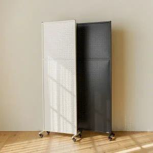 [레트로하우스] 틴우드 타공판 철제파티션 600 스탠드 세트 (바퀴포함)