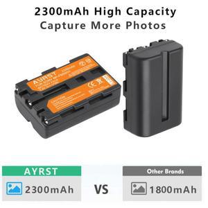 2300mAh NP-FM500H NP 배터리 + 소니 알파 A200 a580 A99 SLT-A57 용 USB 듀얼 충전기