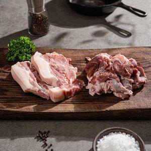 [쵱선생] 국내산 1등급 돼지고기 뒷고기 왕 꼬들살(덜미살) 500g + 토시살 500g 합1kg