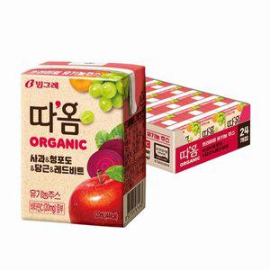 [빙그레][T] 빙그레 따옴 유기농주스 사과 120ml 24팩