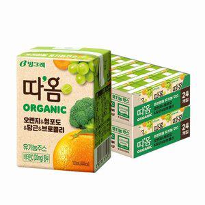 [빙그레][T] 빙그레 따옴 유기농주스 오렌지 120ml 48팩