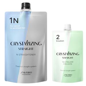 시세이도 프로페셔널 크리스탈라이징 스트레이트 크림 매직약 1N 손상모 + 중화제 에멀젼 각 400g