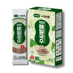 순솔 100% 메밀국수 1kg (100g x 10봉) 글루텐프리 파스타면 고단백질 제로슈가 무가당 무첨가물 소바 저칼