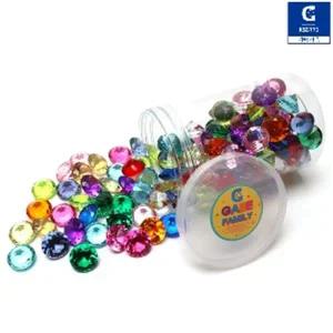 가베가족 다이아몬드 보석칩 크리스탈 수세기 색인지 숫자놀이 수연산 학습 (130pcs)
