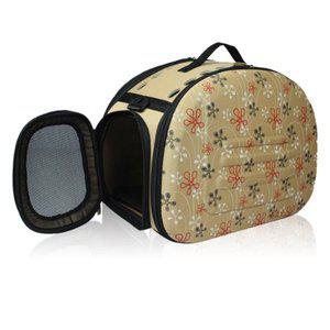 [퀸펫](70% 땡처리) 강아지 고양이 펫캐리어 이동가방 패브릭 숄더백 중형M (베이지색) 4kg이하 적합