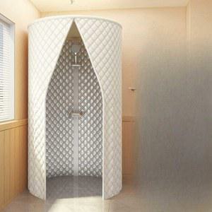 커튼 방수커튼 샤워부스 작은 조립식 샤워파티션 그레이 도톰하게 커튼레일 난방 욕실커튼