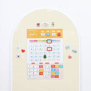 [맘스보드]맘스 NEW 자석 캘린더 (한,영) 세트 / 유아 자석 칠판 교구 만년 달력 캘린더 선물