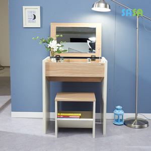 (E)데코라인 라떼 1인용 화장대세트 스툴포함