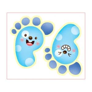 (5쌍)(동물파랑) 발바닥/바닥/놀이방/아이방/야광/복도/계단/현관/신발장/정리/정돈/스티커/미끄럼/방지