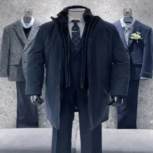 [트루젠] 트루젠 (역시즌) 다크네이비 렉스퍼 구스다운 패딩코트 2344IH220660