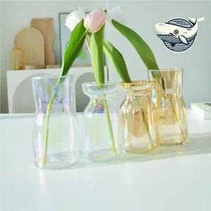 무광 미니 화병 컬러 유리 드라이플라워 장식 (WFGSUBW)