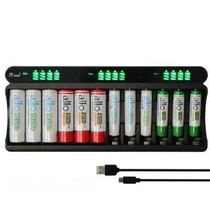 제이티원 충전지용 AA/AAA 12구 스마트LCD 충전기 JT-LCD12S