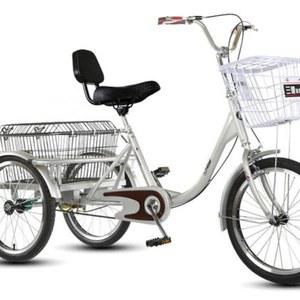 성인 어른 어른용 세발자전거/실버 알루미늄링 등받이 성인세발자전거 농장 뒷좌석