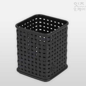 2NDOK 다용도수납바구니 1호 사각 블랙 연필꽂이 데스크정리 연필수납함