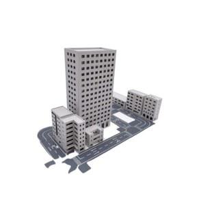 아파트 모형 건물 1번 하우스 세트 모델 건축 미니어처 도시
