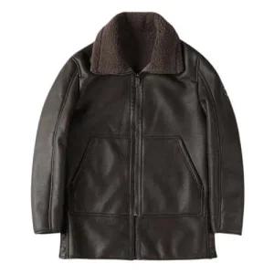 [빠니깔레][빠니깔레] 에코레더 카키브라운 숏사파리인조무스탕 m-icjp60br (P002881652)