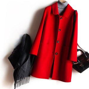 여자 모직 하프 울 반코트 여성모직반코트 자켓