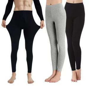 국내생산 여성 남성 면 스판 타이즈 레깅스 겨울 스판 9부