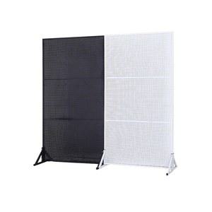 이동식 철제 타공 파티션 바퀴 가벽 받침대 보건실 가림막 철망 60x180 타공판 흰색