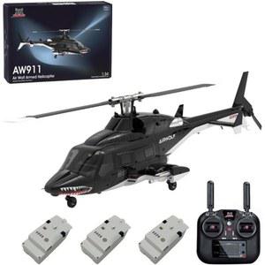 CRAFTLZ RC 헬리콥터 무선 모델 3D 조종 Batteries 원격 Thr 초보자용 스케일 911 에어울프 1 AW 모드 이상용 16세 헬기 34 스턴트 6G 위치 GPS