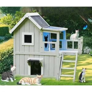 야외 원목 고양이집 그네의자 우드 나무 카페 격자 칸막이