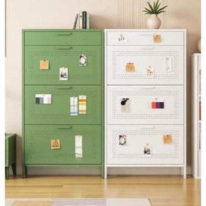 철제슬림신발장 현관 수납장 틈새 미니 벽 현관장 15cm 655 화이트 콘솔 3단