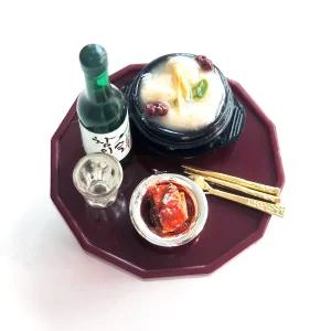 미니어쳐삼계탕교자상세트 복날음식모형 납골당소품