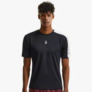 [롯데백화점]스파이더 공용 트레이닝 슬리브 로고 반팔 티셔츠 SPHFCNRS203UBLK