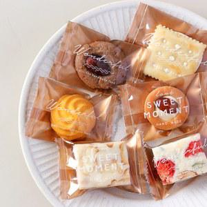 베이킹 쿠키 반투명 실링 디저트 골드스위트 비스킷 종이뽁뽁이 봉투 미니 포장비닐 사탕