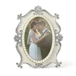 [보리보리/오너클랜]진주 플로럴 사진 액자(5x7) 웨딩액자 포토프레임