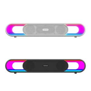 로이체 RGB LED 게이밍 컴퓨터 PC 스피커 사운드바 RSB-G6000