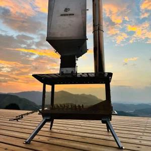 펠릿연소기 스테인레스 캠핑용 차박 여행 난방기 연통 장작난로