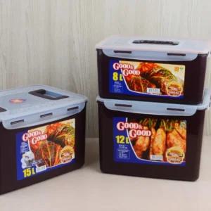 국내생산 김치 냉장고 김장 사각 통 밀폐 용기 반찬 딤채 식재료 보관