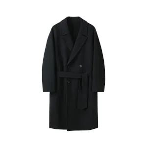 [커스텀멜로우](대구신세계)다크 그린 캐시미어 블렌디드 더블 코트 CQCAW24721GRD