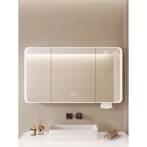 LED 욕실 수납장 욕실장 상부장 거울장 선반 화장실 수건 화이트 60cm