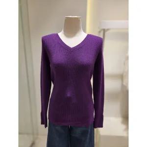 [SOUP](신세계 사우스시티) 소매 단추 브이넥 골지 니트 (SB9LK91)