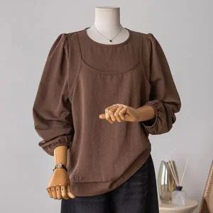 (안나앤플러스) A. 라라 뷔스티에 블라우스[셔츠D0822I03] 빅사이즈