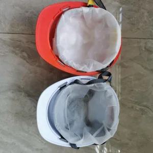 안전모내피 블루 100개 탈모방지 땀 일회용100매 땀받이 흡수 얇은