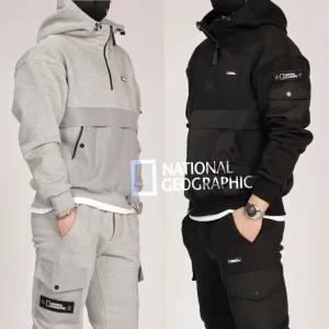 내셔널지오그래픽 IW 3단 헤비 반집업 후드 기모 트레이닝복 세트 - 가을 겨울 신상(남여공용)