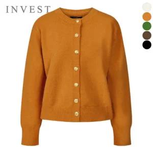 [인베스트] 베이직 골드 버튼 라운드 넥 가디건_IN5W1KC4571