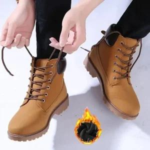 털안감 데이 남녀 캐주얼 기본 통굽 레이스업 워커 여자신발 모카신 털신발 털단화