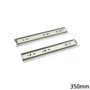 3단볼레일 서랍레일 35mm x 350mm/서랍장/슬라이딩/여닫이/선반/부속/렌지대 키보드판 3단 고무완충