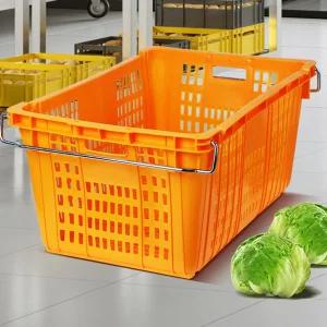 F플라스틱박스 1호 고리유 이사바구니 이삿짐 이사짐/멀티/박스/플라스틱/상자/노란/바구니/작업용 농산물