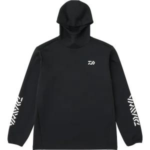 다이와 DE-9225 스트레치 미기모 후드 티셔츠 블랙